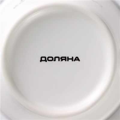 Кружка Доляна «Формула кофе», 340 мл, фарфор, белая, чёрная