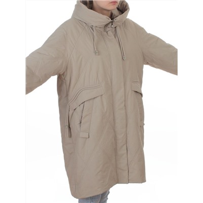 8010 BEIGE Куртка демисезонная женская (100 гр. холлофайбер)