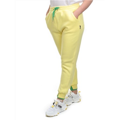 10 YELLOW Брюки спортивные женские на флисе (100% хлопок) 7986