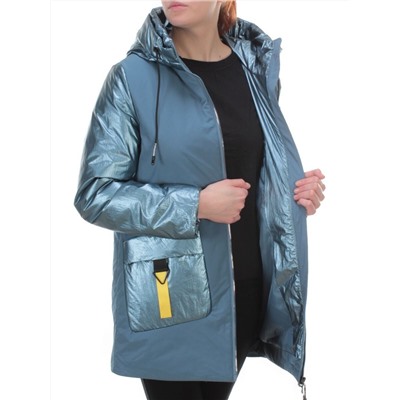 BM-926 GRAY/BLUE Куртка демисезонная женская АЛИСА (100 гр. синтепон)