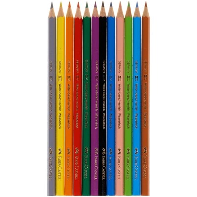 Карандаши цветные Faber-Castell "Замок", 12цв., шестигр., заточ., картон, европодвес