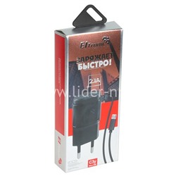 СЗУ ELTRONIC Micro USB (2100mAh) в коробке (черный)