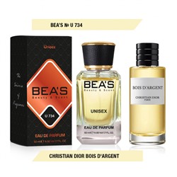 Beas U734 Christian Dior Bois Dargent Unisex edp 50 ml, Парфюм унисекс Beas U734 создан по мотивам аромата Christian Dior Bois Dargent