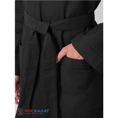 Мужской вафельный халат с планкой В-03 (27)