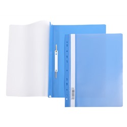 Скоросшиватель А4 пластик с перфорацией Hatber 140/180мкм Синий AS4_00202/10/Россия