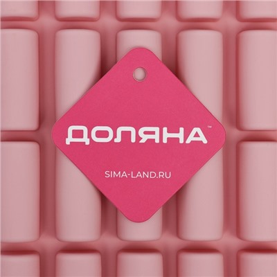 Форма для конфет и шоколада Доляна «Батончик», силикон, 28×17.5×2 см, 30 ячеек (4.3×1.7 см), розовая