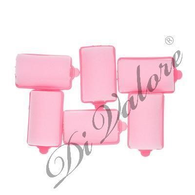 Di Valore 301-245 Бигуди "Поролон" РОЗОВЫЕ 6шт Д3,5см длина 6,8см