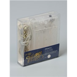 УЦЕНКА НИТЬ ROSA. IP20, 5 м, Н.С. LED(1608)-50-4.5V, ААx3, мерцание 100% (в цвет), БЕЛЫЙ