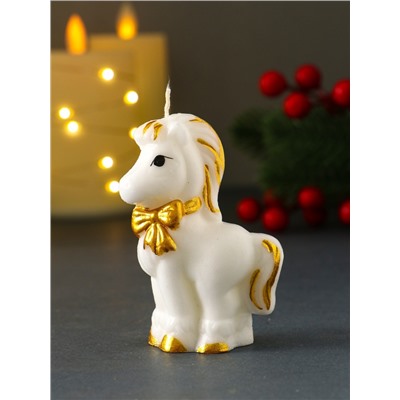 Свеча декоративная «Лошадка с бантиком», 5.5×2.6×8 см