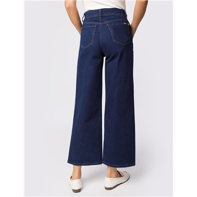 Джинсы-кюлоты из эластичного денима