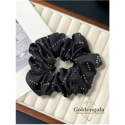 Резинка для волос объемная шелковая со стразами Арт:Р2/002