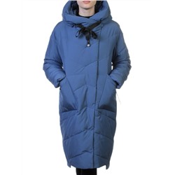 8058 GRAY/GREEN Пальто женское зимнее (био-пух)