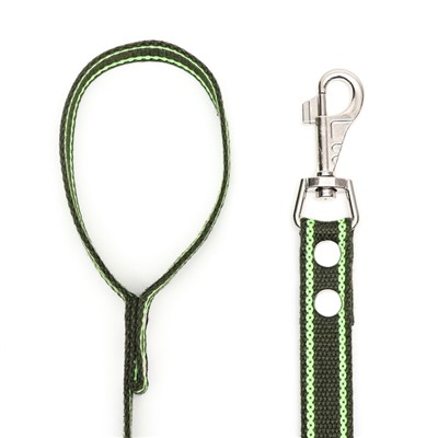 Поводок брезентовый, 2.7 м × 2.5 см, хаки/зелёный