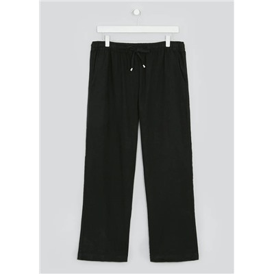 Wide Leg Linen Trousers