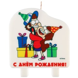Свеча в торт "С Днем Рождения!", Гравити Фолз, 8х9,3 см