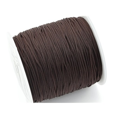Шнур для плетения шелковый 1мм цв.шоколадный, 100м