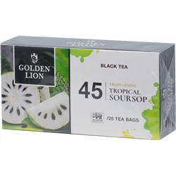 GOLDEN LION. Fruits legend. Тропический саусеп (черный) карт.упаковка, 25 пак. (Уцененная)