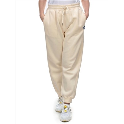 M043 BEIGE Брюки спортивные женские на флисе (100% хлопок) 7986