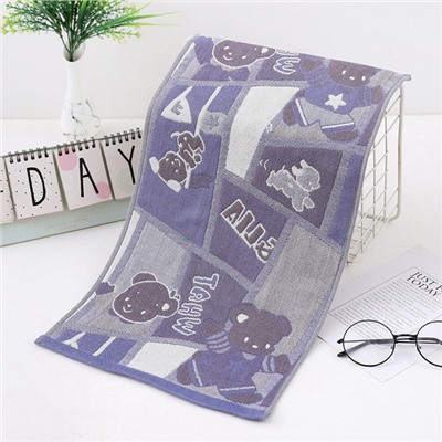 Gauze soft breathable towel for face, with little bears, wholesale
