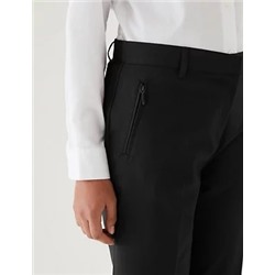 Girls' Slim Leg Regular Fit School Trousers (2-18 Yrs)