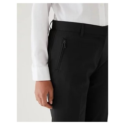 Girls' Slim Leg Regular Fit School Trousers (2-18 Yrs)