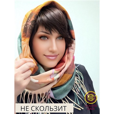 Платок теплый кашемировый с 3D принтом Арт 2591П/11