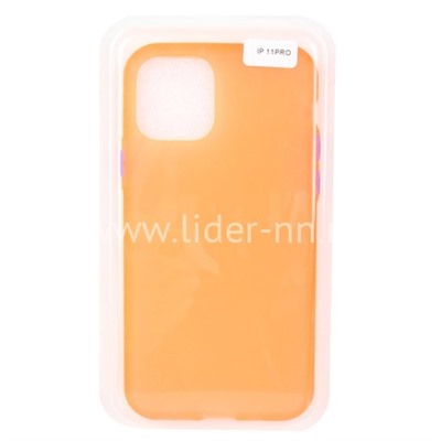 Задняя панель для  iPhone 11 Pro 5.8"  Силикон Soft Touch (оранжевая) в блистере