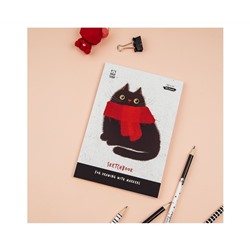Скетчбук для рисования маркерами 50л. А5 на склейке MESHU "Cat", 90г/м2, soft touch