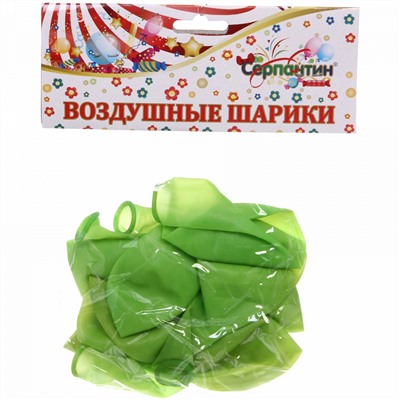 Воздушные шары "Кристалл" 10шт 12"/30см зеленый
