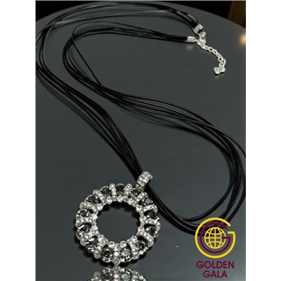 Кулон на кожаном шнурке "Женская грация" Арт КШ2130/18