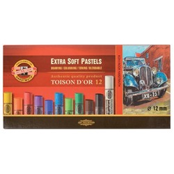 Пастель художественная Koh-I-Noor "Toison D`or Extra Soft 8552", 12 цветов, картон. упаковка