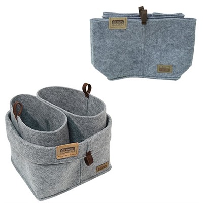 Набор, 3шт, органайзеров для хранения "Корзинка "ELEGANCE" (28х28х24см,17л-1шт, 25х12х21см,5л - 2шт)