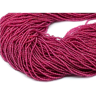 Бусины из шпинели шарик гр.2мм цв.рубин, 35см, 180 бусин