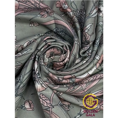 Платок утепленный "Византия" Арт 2026/10 (фон серый)