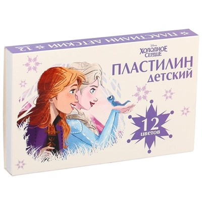 Пластилин «Детский», 12 цветов, 180 г, Холодное сердце