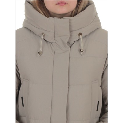 2129 BEIGE Пальто зимнее женское (200 гр. холлофайбер)