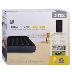 Матрас надувной Pillow Rest Classic Fiber-Tech, 99 х 191 х 25 см, 64141 INTEX не товарный вид,наруше