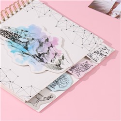 Фотоальбом на спирали 20 листов «Контур. Природа», объёмный элемент и 4 вкладки, 24×24 см