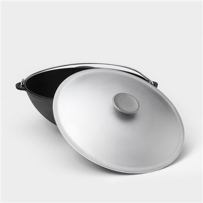 Казан Wild Kitchen «Туризм», 8 л, d=36 см, лопатка и губка в комплекте, чугун