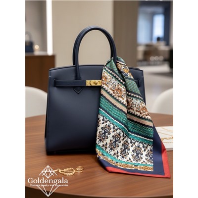 Косынка шелковая с принтом Арт 25183/011