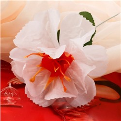 Цветы искусственные «Бегония криспа», h=27 см, d=11 см, белые