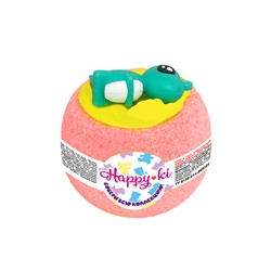 Шипучая соль для ванн Чаша с пеной и игрушкой Happyki 130г