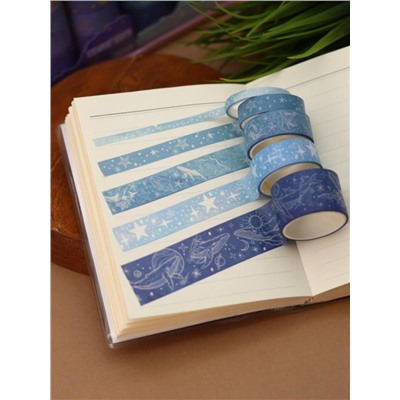 Набор декоративного скотча 10 шт. "Night magic", light blue, шоу-бокс 8 шт.