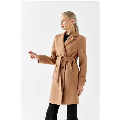 Пальто женское демисезонное 25570 кэмел