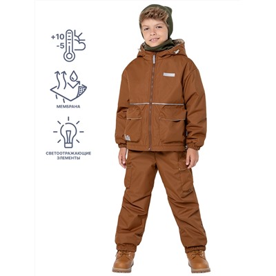 Комплект утепленный для мальчика NIKASTYLE 7м2324 кэмел латте