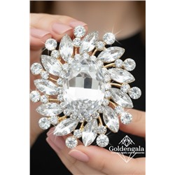 Брошь-кулон крупная с кристаллами БР4 модель БРО/13