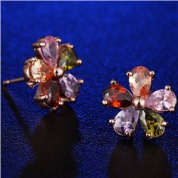1G0009 Серьги с позолотой, 12х12х16мм