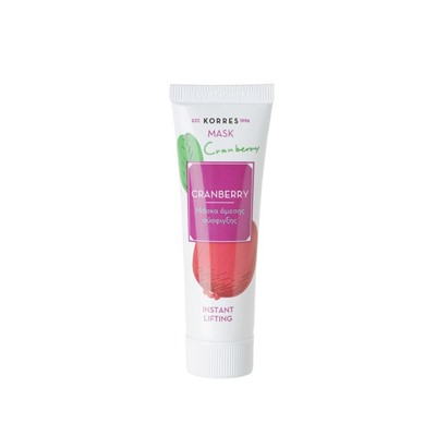 Korres (Коррес) natural products Cranberry Instant Lifting Mask Maske Peelings & Masken, 18 мл