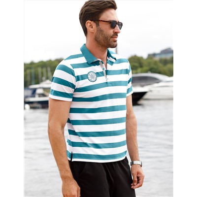 Футболка-поло фактурного материала "пике"