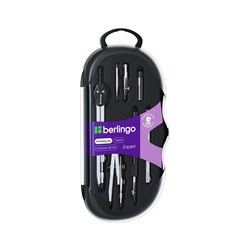 Готовальня Berlingo "Expert", 7 предметов, циркуль 135мм, пластиковый футляр